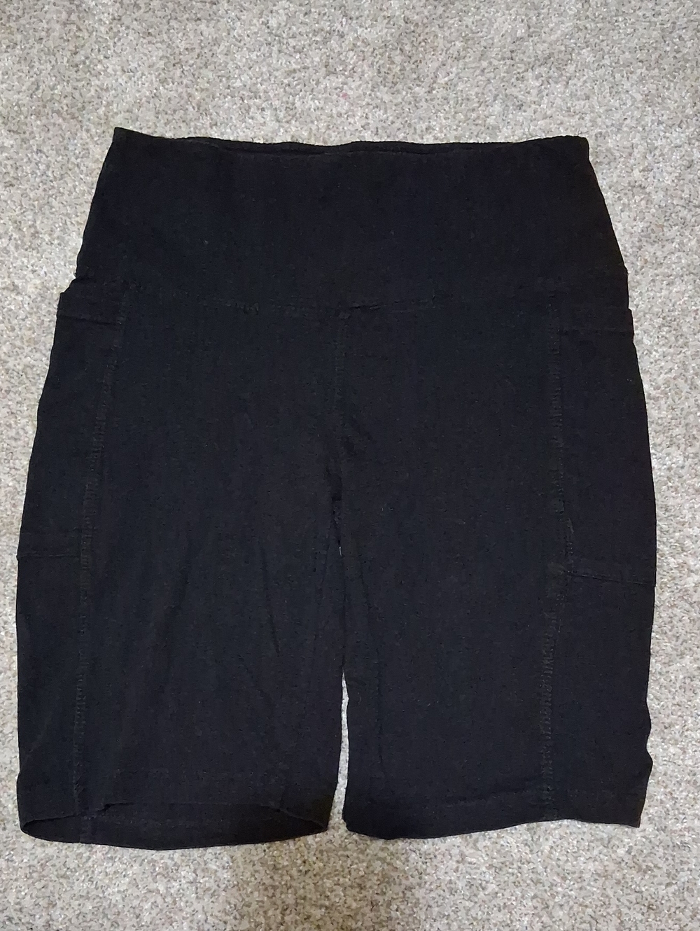Women’s Black Bike Shorts with Wide Waistband